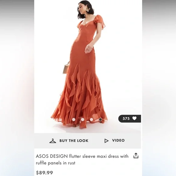 chinese dress ladies Rent Asos Design Satin One Shoulder Maxi Dress With Cut Out Elastic Band  Detail In Sunset Orange